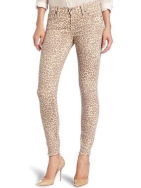 Lucky Brand Legend Sofia Leopard Skinny Jeans Animal Print Size 32